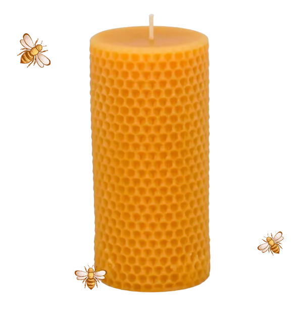 Свеча из сот из натурального пчелиного воска<